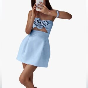 Light blue short formal dress